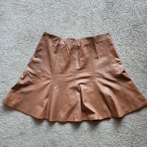 White House Black Market Tan A-Line Skirt